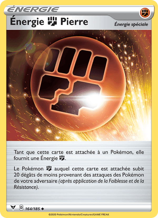 Énergie Fighting Pierre, carte 164 de Voltage Éclatant