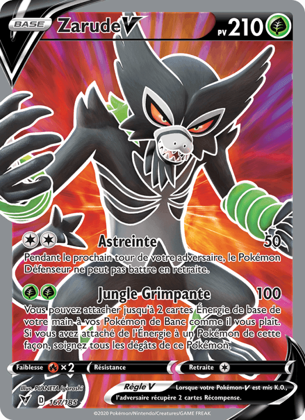 Zarude V, card 167 from Voltage Éclatant