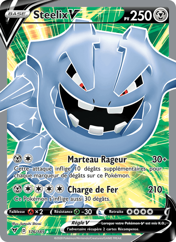 Steelix V, carte 176 de Voltage Éclatant