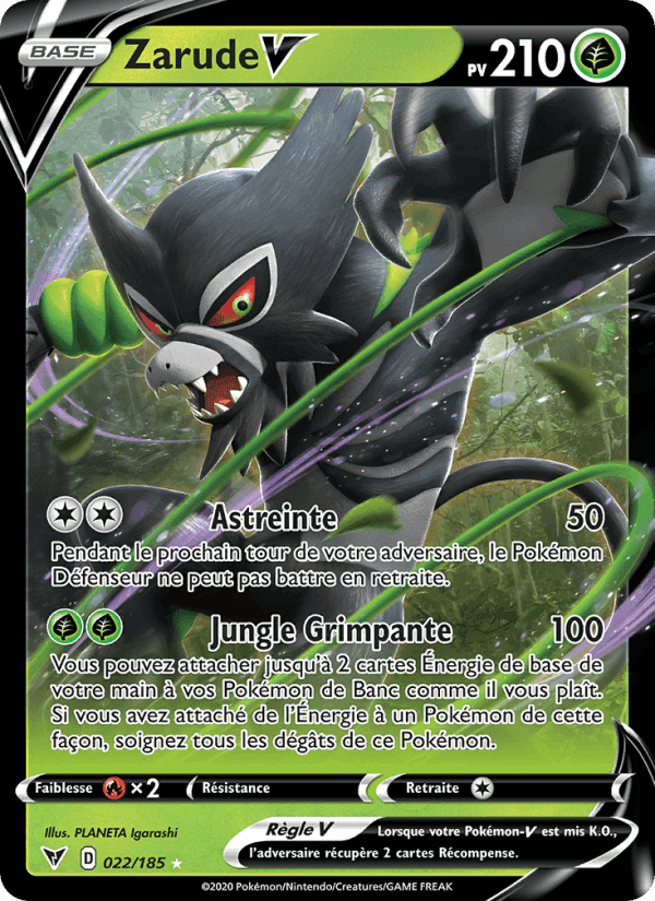 Zarude V, carte 22 de Voltage Éclatant