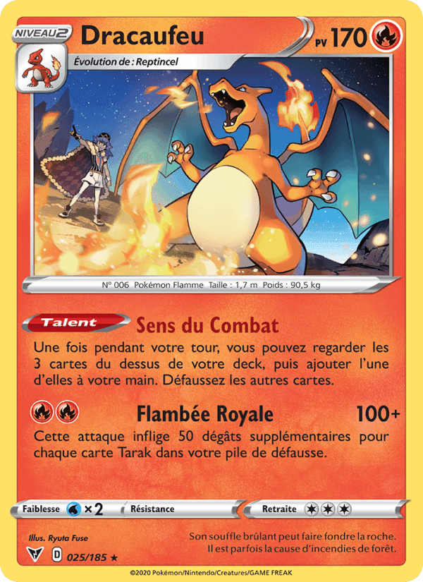 Dracaufeu, card 25 from Voltage Éclatant