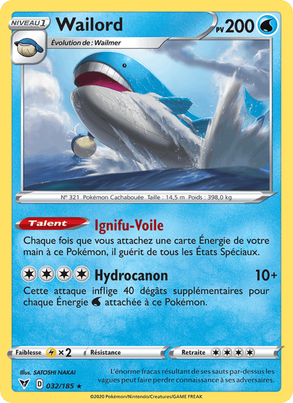 Wailord, card 32 from Voltage Éclatant
