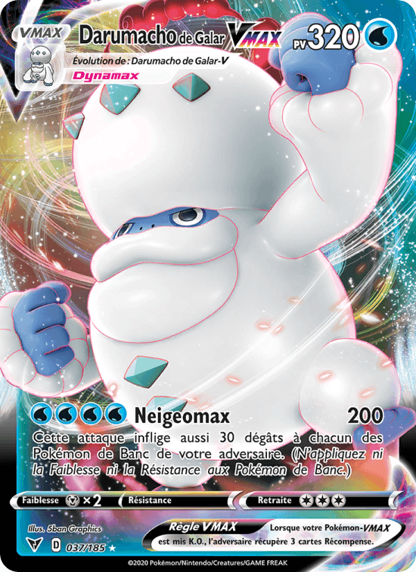 Darumacho de Galar VMAX, carte 37 de Voltage Éclatant