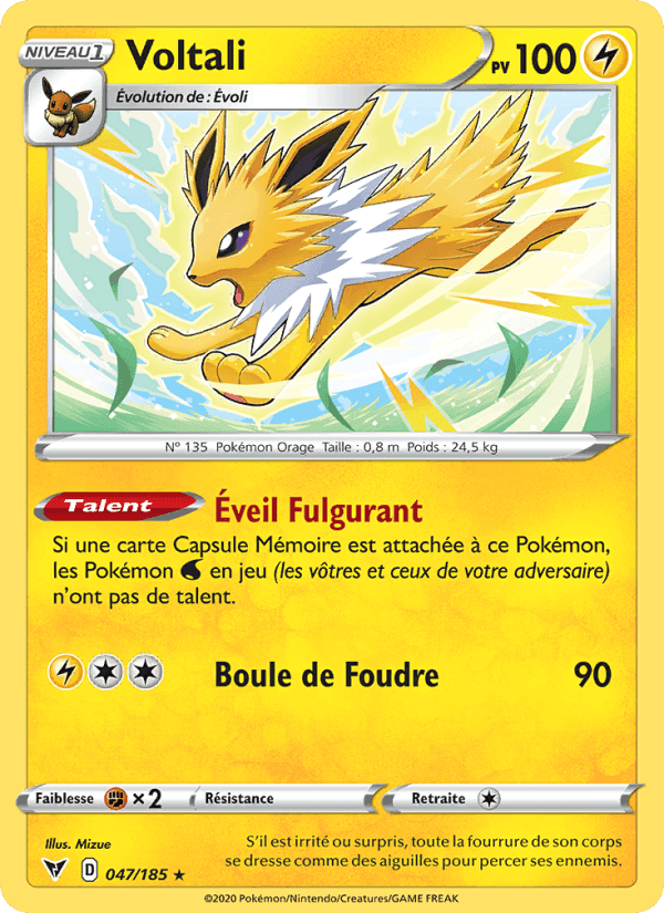 Voltali, carte 47 de Voltage Éclatant