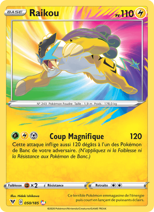 Raikou, carte 50 de Voltage Éclatant
