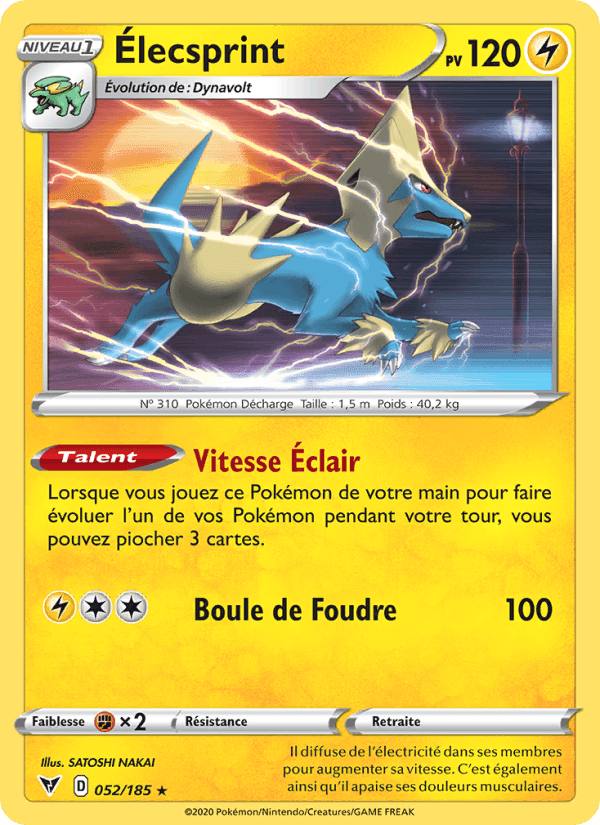 Élecsprint, carte 52 de Voltage Éclatant