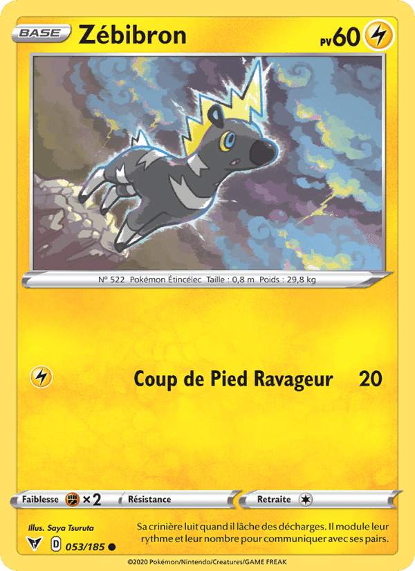 Zébibron, carte 53 de Voltage Éclatant