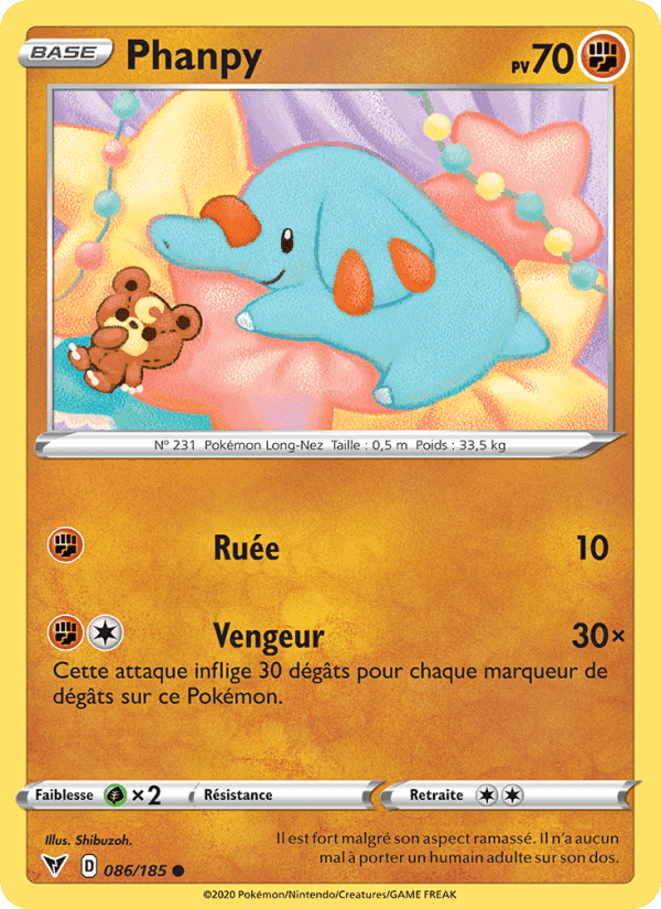 Phanpy, carte 86 de Voltage Éclatant