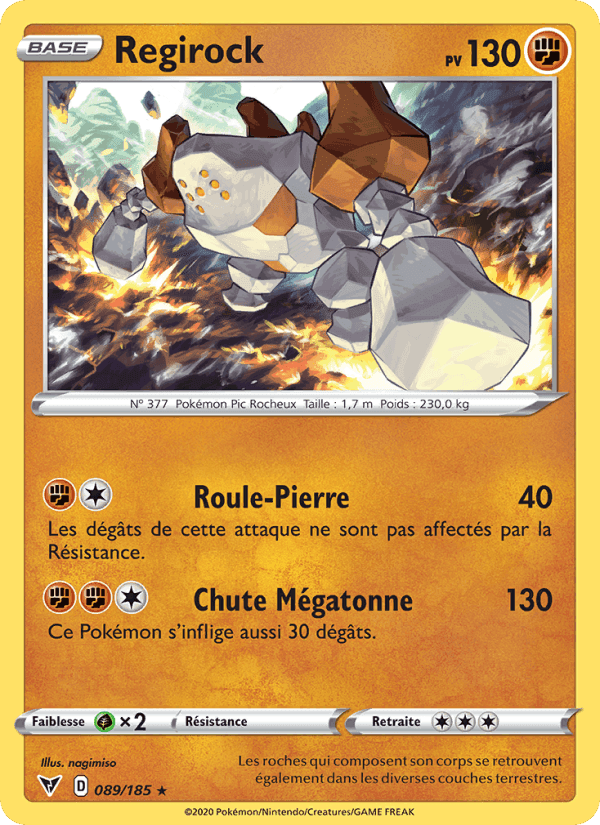 Regirock, card 89 from Voltage Éclatant