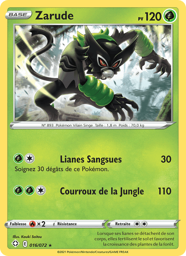 Zarude, carte 16 de Destinées Radieuses