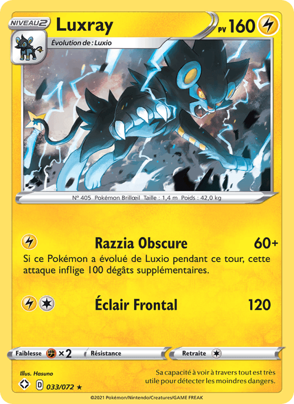 Luxray, carte 33 de Destinées Radieuses