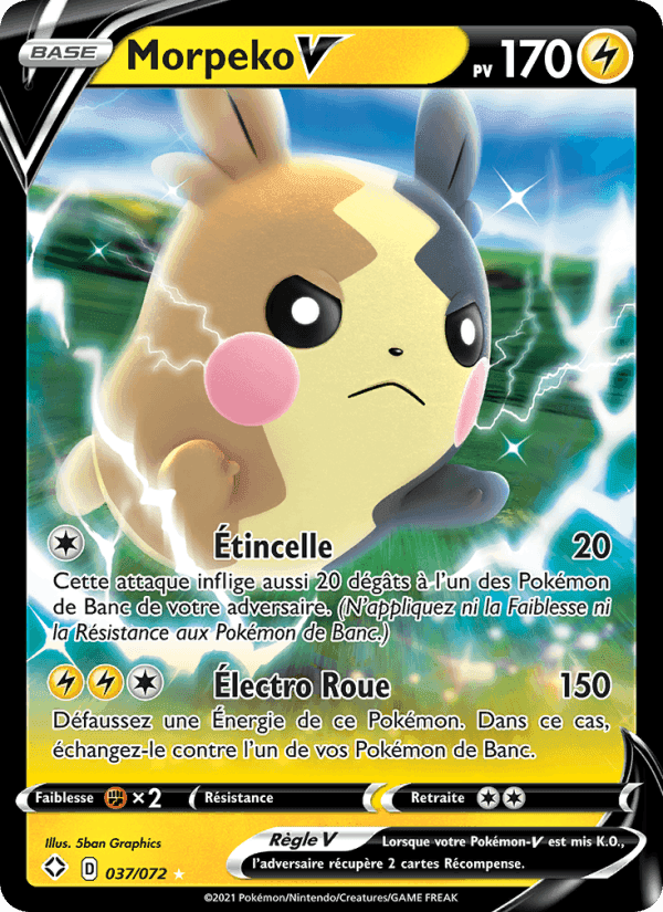 Morpeko V, carte 37 de Destinées Radieuses