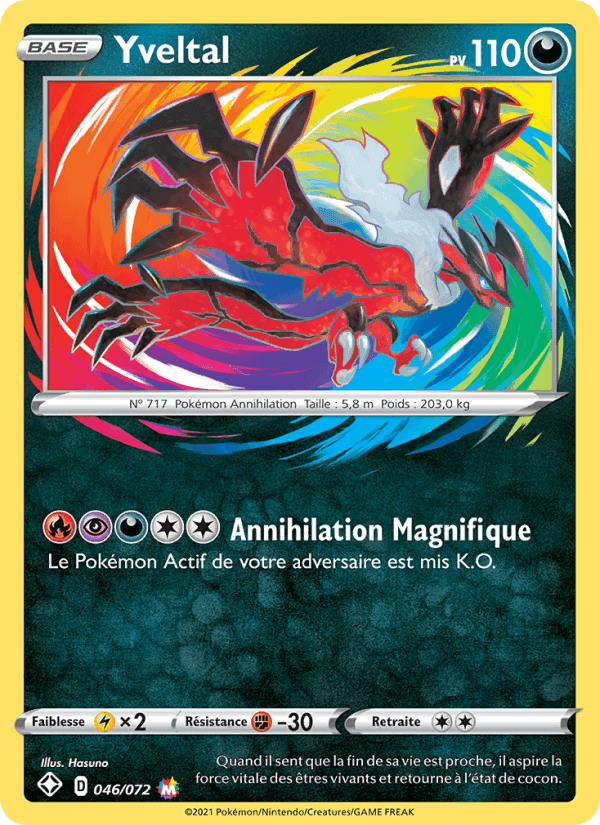 Yveltal, carte 46 de Destinées Radieuses