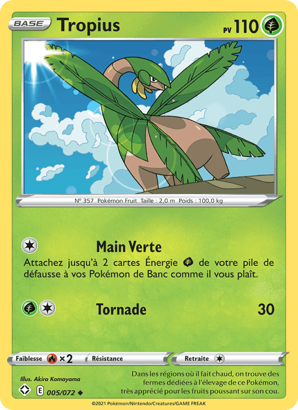 Tropius, carte 5 de Destinées Radieuses