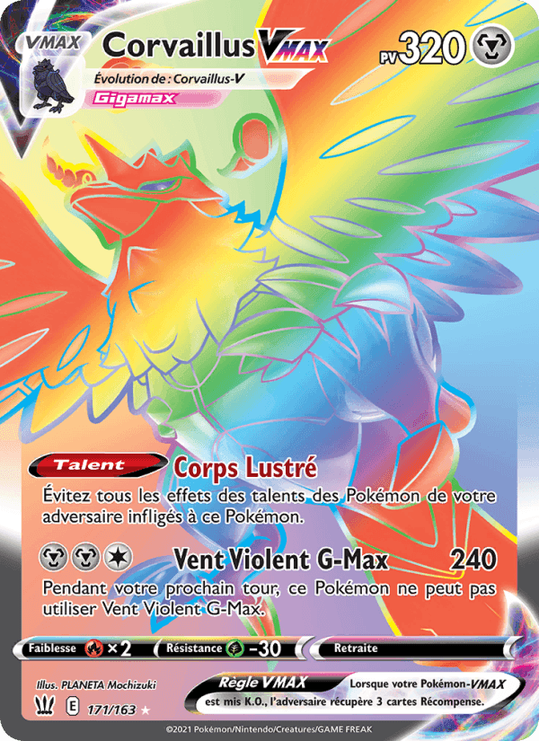 Corvaillus VMAX, carte 171 de Styles de combat