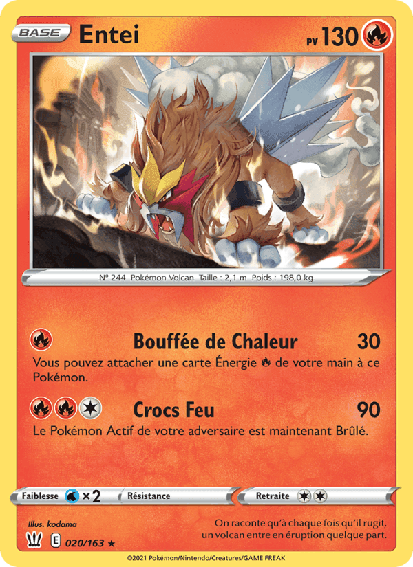 Entei, card 20 from Styles de combat