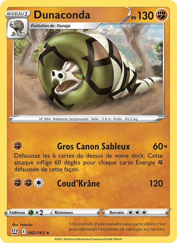 Dunaconda, carta 82 de Styles de combat