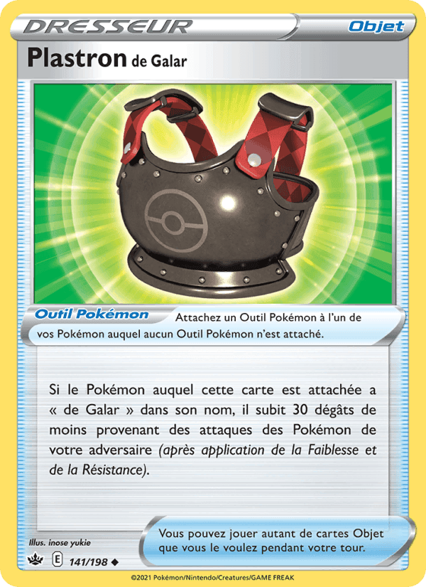 Plastron de Galar, carte 141 de Règne de Glace