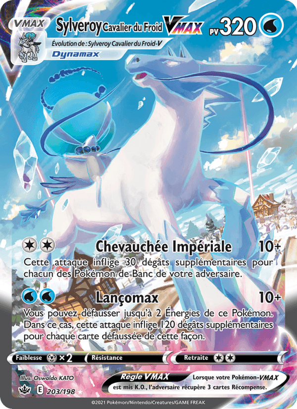 Sylveroy Cavalier du Froid VMAX, carte 203 de Règne de Glace
