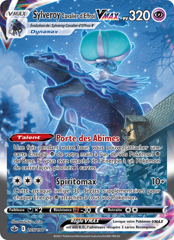 Sylveroy Cavalier d'Effroi VMAX, carte 205 de Règne de Glace