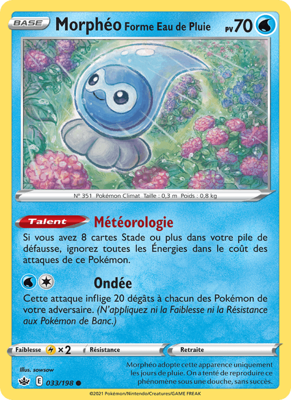 Morphéo Forme Eau de Pluie, carte 33 de Règne de Glace