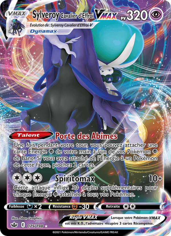 Sylveroy Cavalier d'Effroi VMAX, card 75 from Règne de Glace
