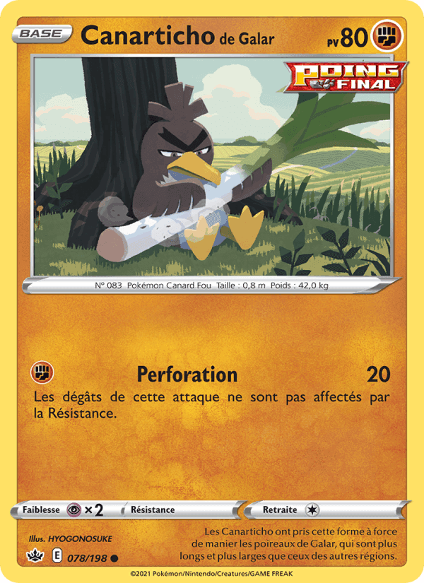 Canarticho de Galar, carte 78 de Règne de Glace