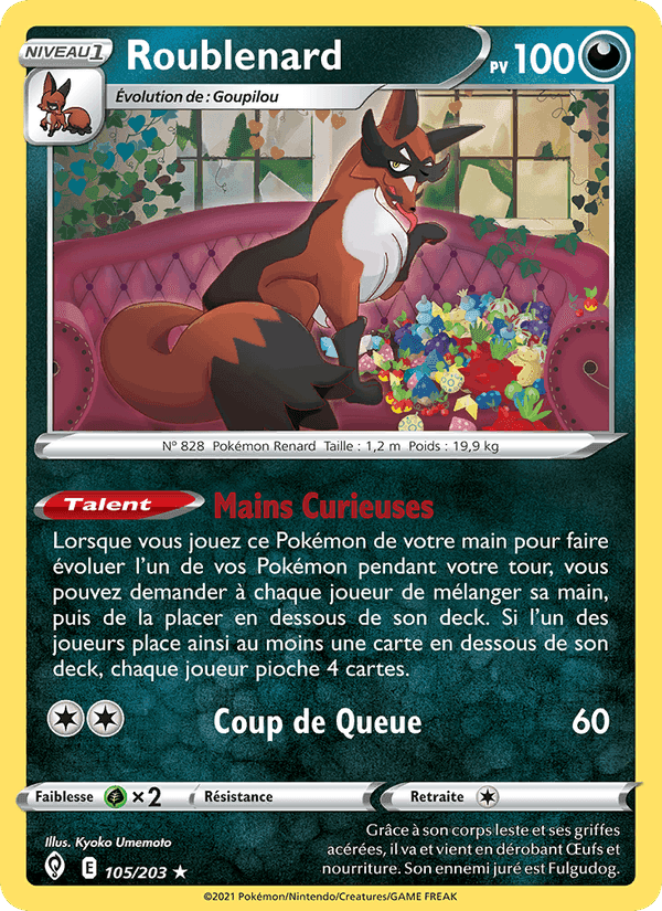Roublenard, carte 105 de Évolution Céleste