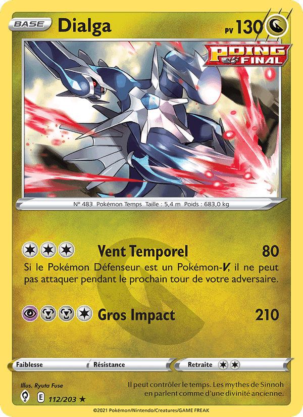 Dialga, carte 112 de Évolution Céleste