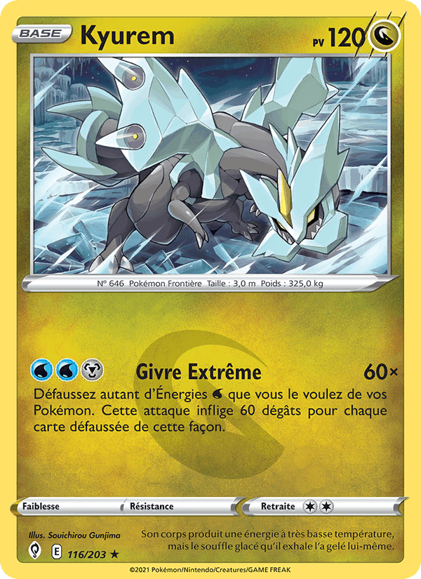 Kyurem, carte 116 de Évolution Céleste