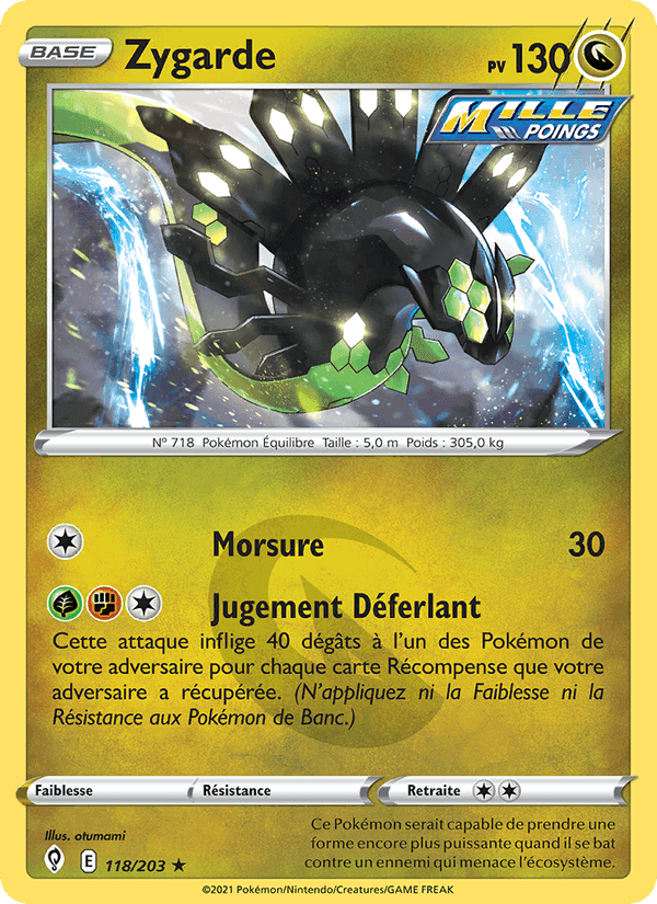 Zygarde, card 118 from Évolution Céleste