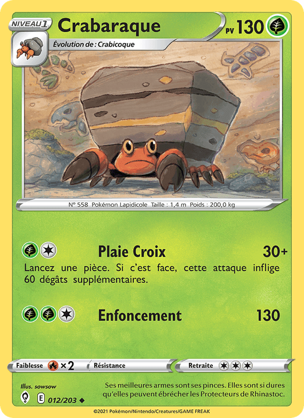 Crabaraque, carte 12 de Évolution Céleste