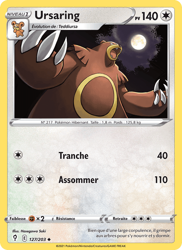 Ursaring, carte 127 de Évolution Céleste