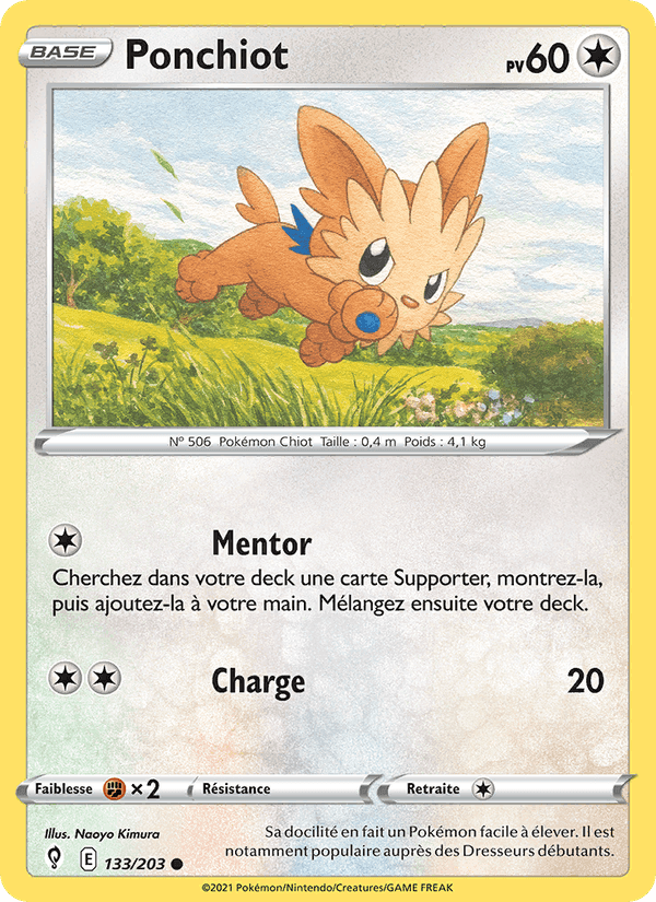 Ponchiot, carte 133 de Évolution Céleste