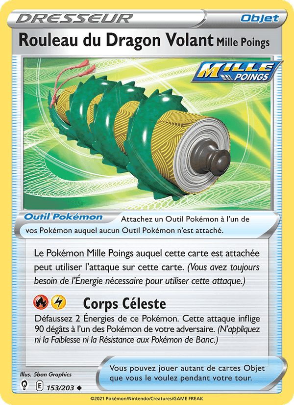 Rouleau du Dragon Volant Mille Poings, carte 153 de Évolution Céleste