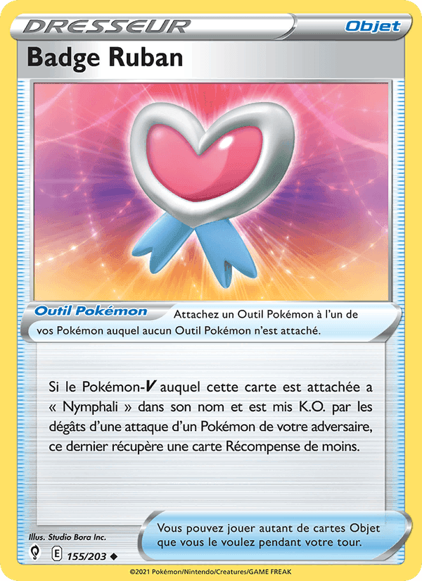 Badge Ruban, carte 155 de Évolution Céleste