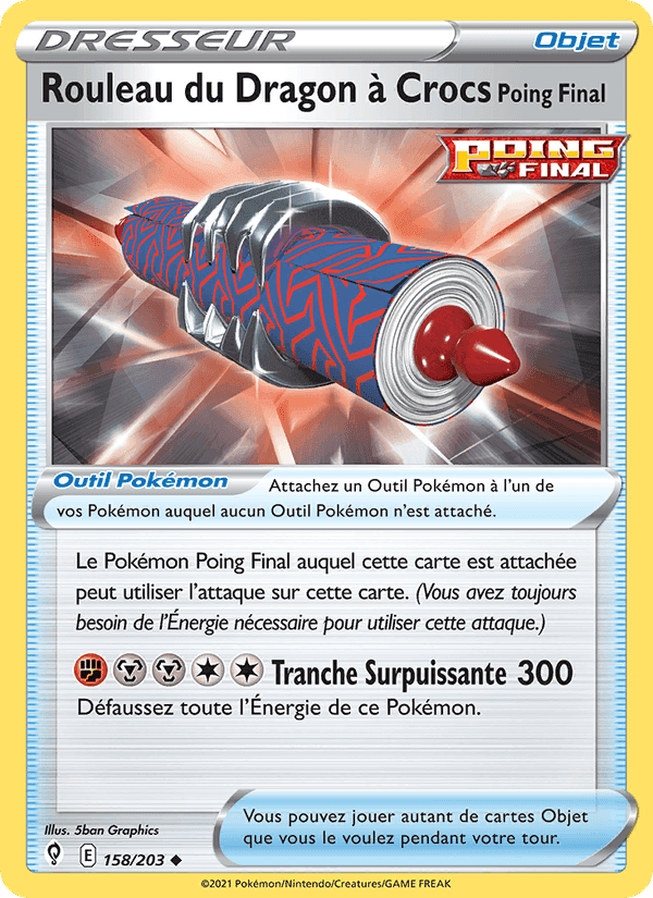 Rouleau du Dragon à Crocs Poing Final, carte 158 de Évolution Céleste