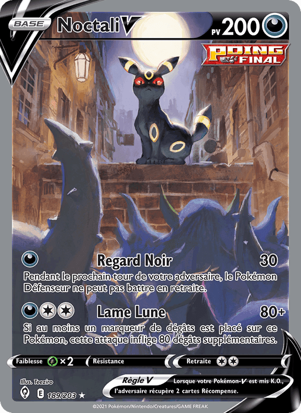 Noctali V, carta 189 di Évolution Céleste