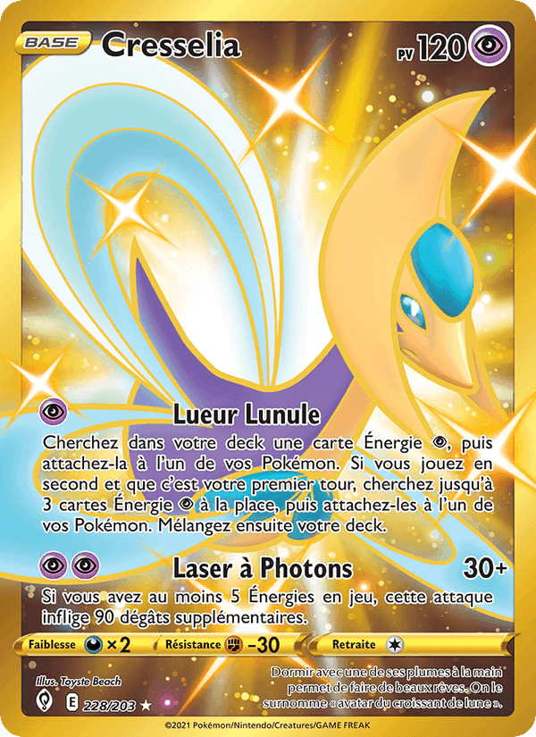 Cresselia, carte 228 de Évolution Céleste