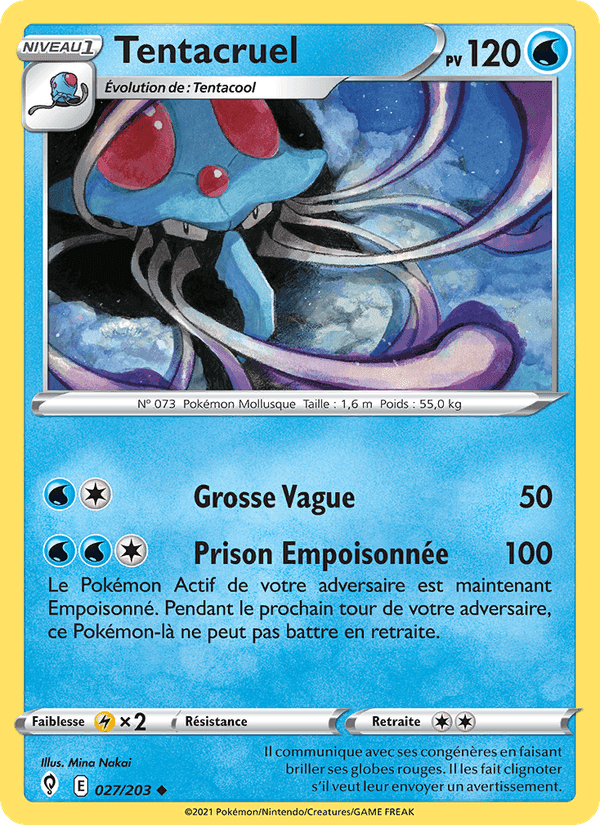 Tentacruel, card 27 from Évolution Céleste