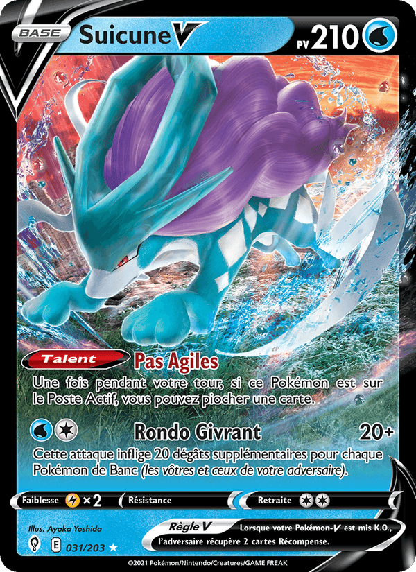 Suicune V, card 31 from Évolution Céleste