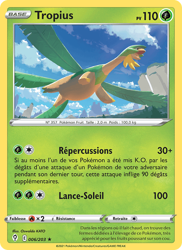 Tropius, card 6 from Évolution Céleste