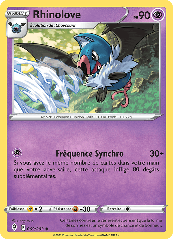 Rhinolove, card 69 from Évolution Céleste