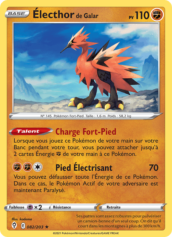 Électhor de Galar, carte 82 de Évolution Céleste