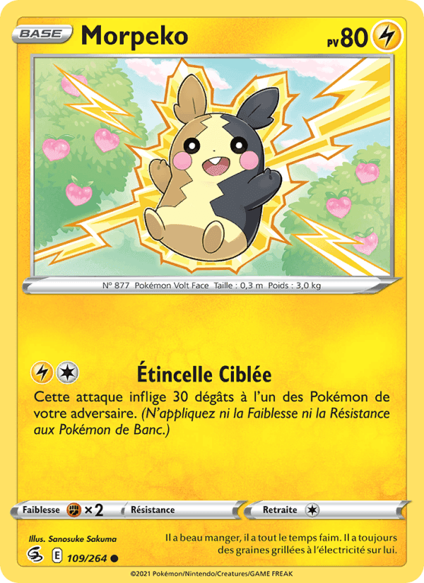Morpeko, card 109 from Poing de Fusion
