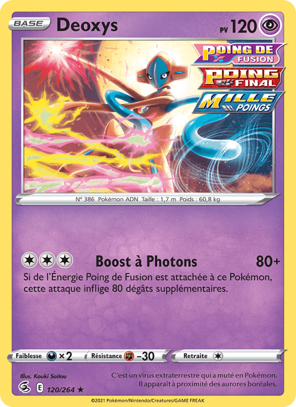 Deoxys, card 120 from Poing de Fusion