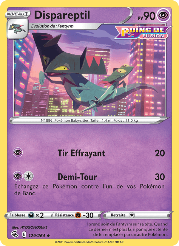 Dispareptil, carte 129 de Poing de Fusion