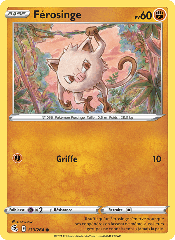 Férosinge, carte 133 de Poing de Fusion