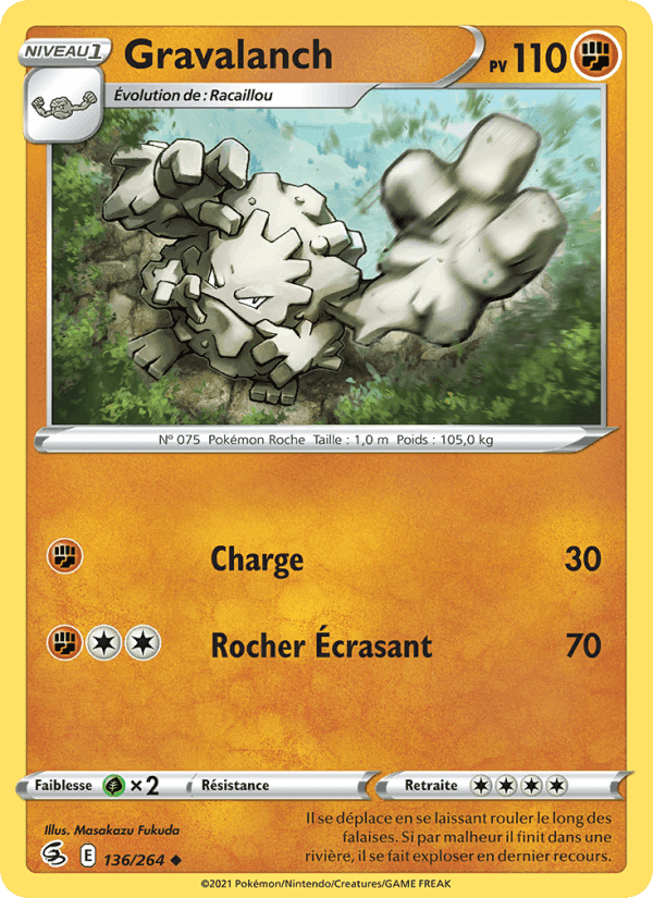 Gravalanch, card 136 from Poing de Fusion