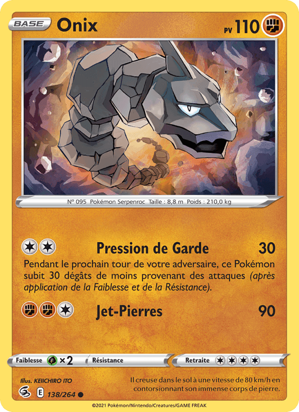 Onix, carte 138 de Poing de Fusion